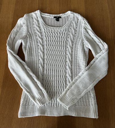 H&M Strickpullover Gr. S Weiss