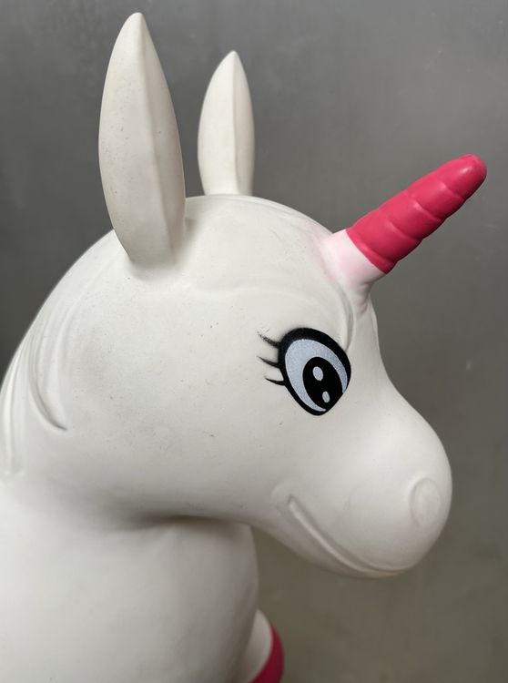 Relaxdays Hüpftier Einhorn – Inkl. Luftpumpe, Bis 50 Kg, BPA-frei, Für Kinder