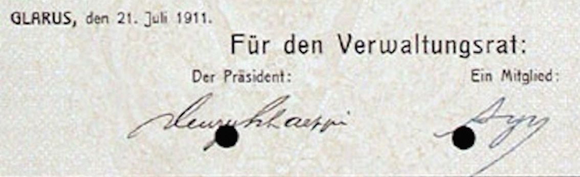 Dokumente: AG der Moskauer Textil-Manufaktur, Glarus - 1911 – Gebraucht aus Solothurn von Sgasche 1