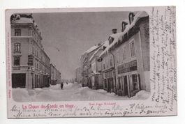 LA CHAUX-DE-FONDS en hiver - Rue Jean Richard Brasserie