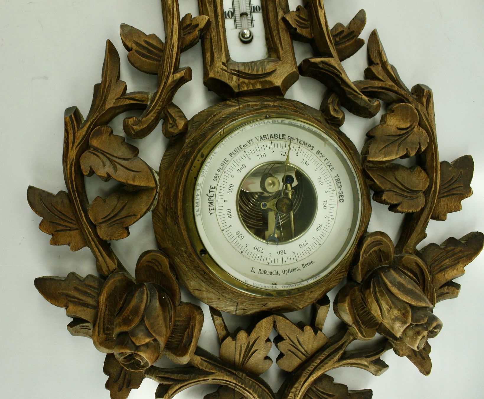 Sonstige antike Technik & Geräte: ANTIKER BRIENZER BAROMETER MIT QUECKSILBER THERMOMETER. – Gebraucht aus Grandcour von Flowerstyle 4