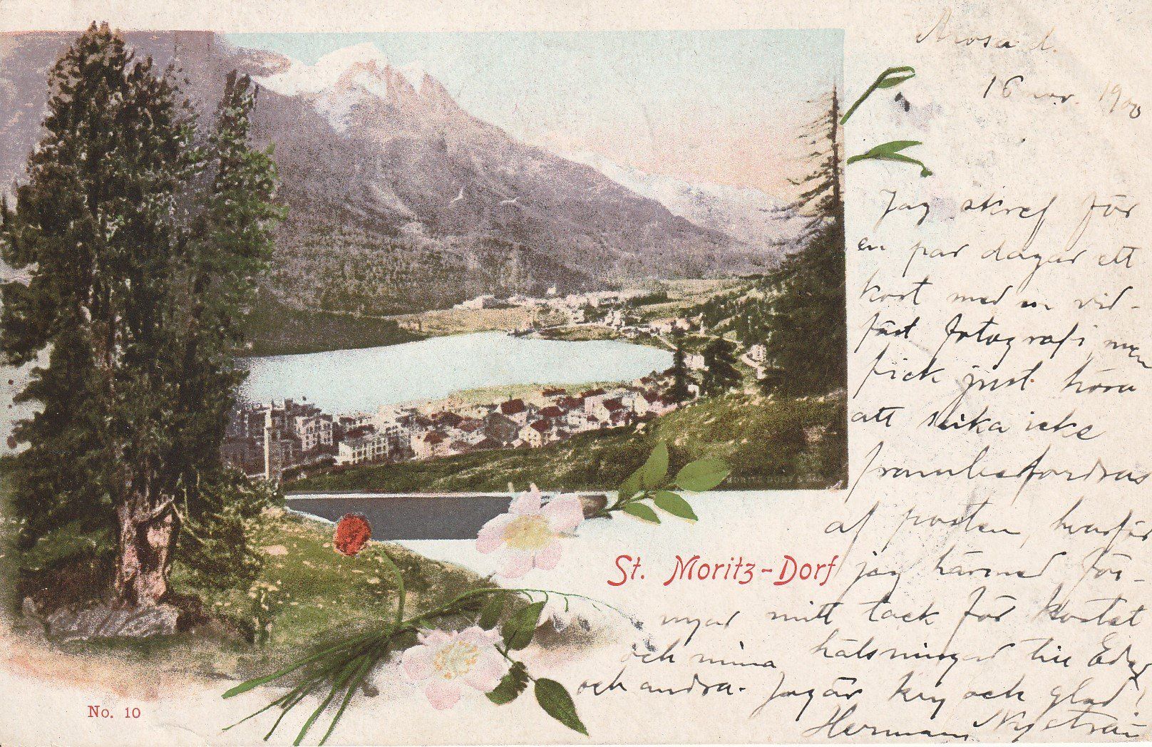 Cartoline postali: AK - St. Moritz - gel. 17.11.1900 – Usato da Fribourg venduto da schnalla92