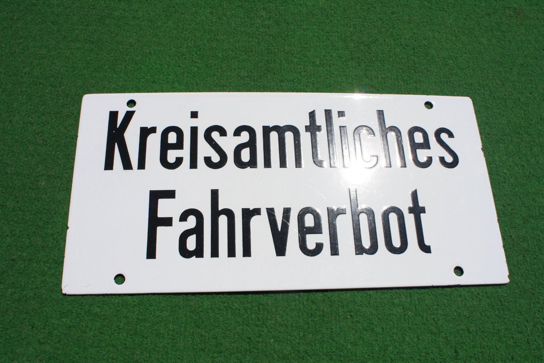 Schilder: Antikes Emaille Emailschild Fahrverbot Schild – Gebraucht aus Egnach von Cintegral 3