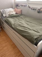 Ikea Slakt Bett mit Schubladen weiss Gebraucht