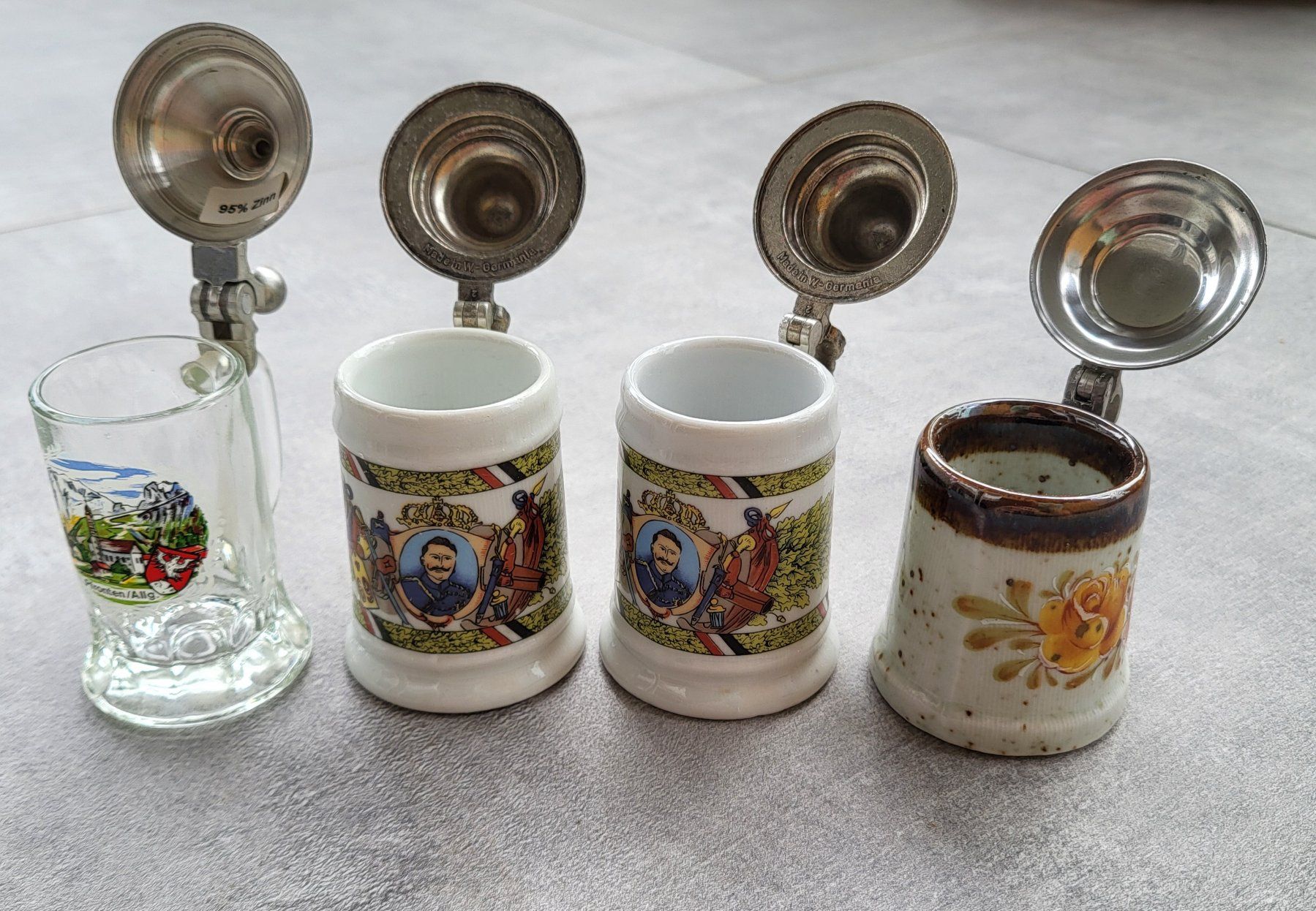 Bicchieri: Boccali birra da collezione, set da 4 pezzi – Usato da Castione venduto da Argi_R 1
