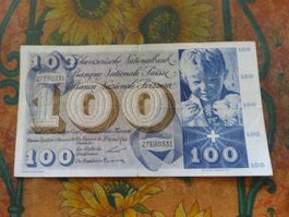 SUISSE  100  Francs  1961  (0331)  Billet
