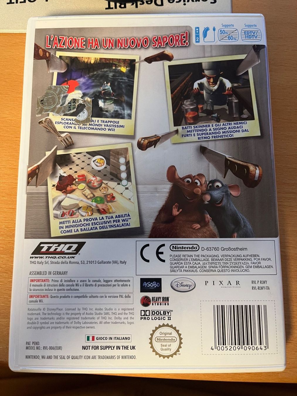 Giochi: Jeu vidéo Wii Ratatouille Nintendo 3+ – Usato da Moutier venduto da Loco65 1