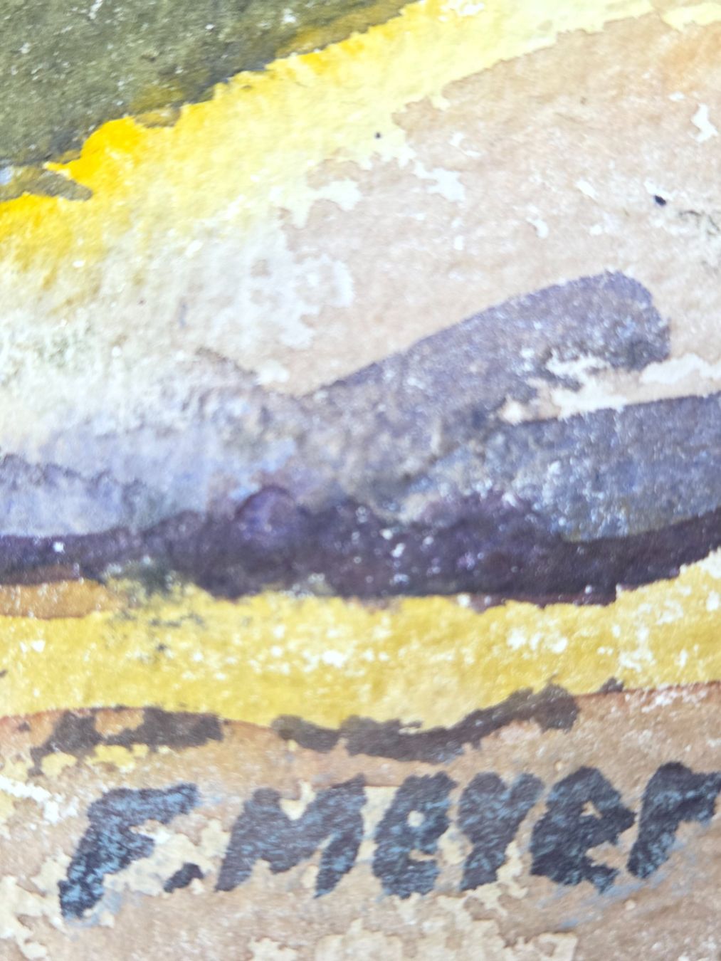 Dipinti: Aquarell Ferdinand Meyer-Streiff Matterhorn VS 1955 – Usato da Rheinfelden venduto da Badelus 2