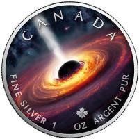 1 Unze Silber Maple Leaf 5 CAD Münze das schwarze Loch