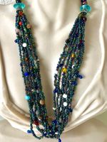 8-Strang Kette Vintage – kunstvoll handgefertigt – 62 cm