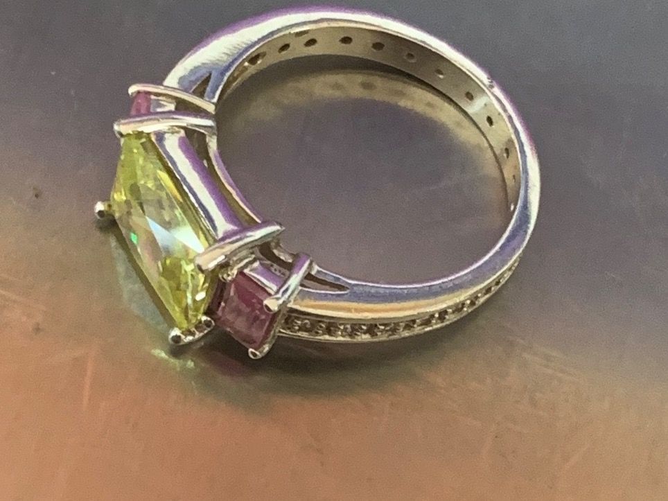 Anelli: Silberring Gelb-Rosa-Elegant (61) – Usato da Laufen venduto da belleskulptur 9