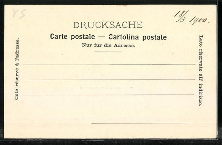 Ansichtskarten: St-Maurice et la Dent du Midi, datée 1900 – Gebraucht aus Frauenfeld von POML 1