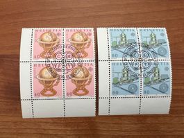 1983 CH Erstag gest.Viererblock mit Tab  (K135)