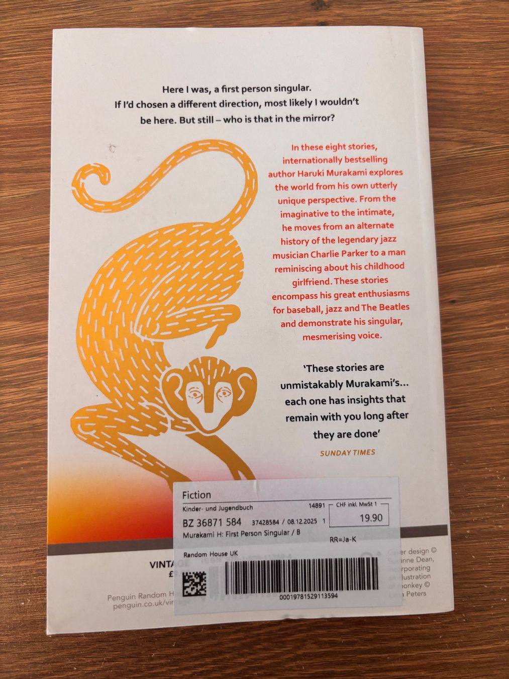 Livres: First Person Singular - Murakami – D'occasion à Fahrwangen par mariokova01 1