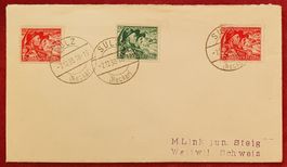 DR 1938, FDC Volksabstimmung Sudetenland, Mi.1.000,-