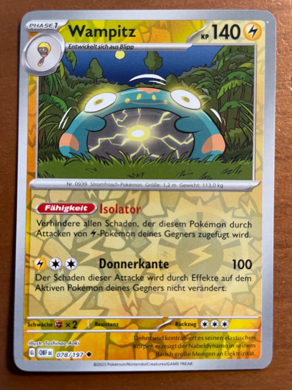 Pokémon Sammelbilder & Trading cards: Pokemon Wampitz Reverse (Versand gratis) – Neu (gemäss Beschreibung) aus Chur von Angerson
