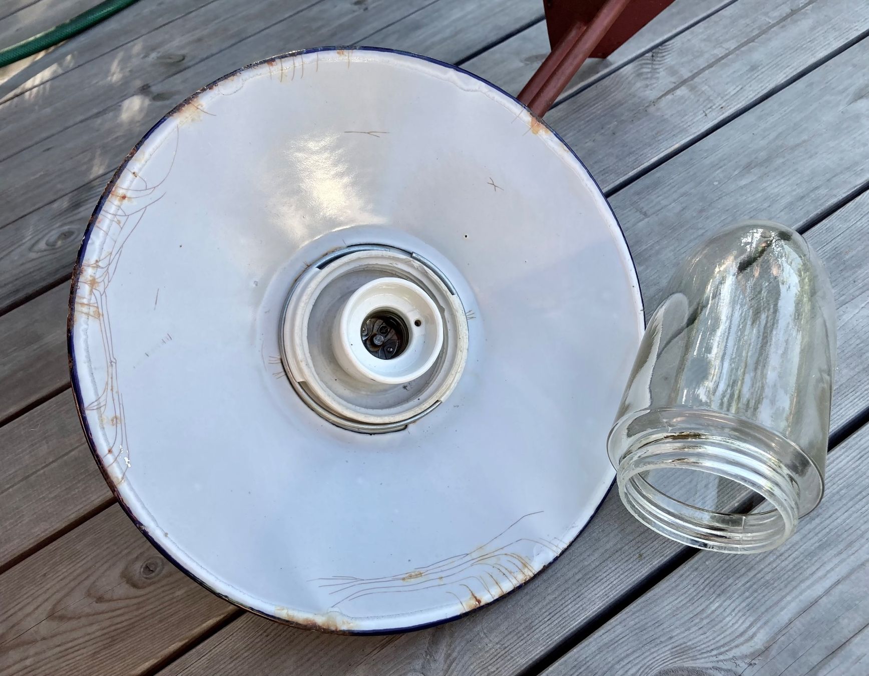 Lampade: einfache antike Industrie Aussenlampe / Wandlampe – Usato da Lüchingen venduto da Eeizo 9