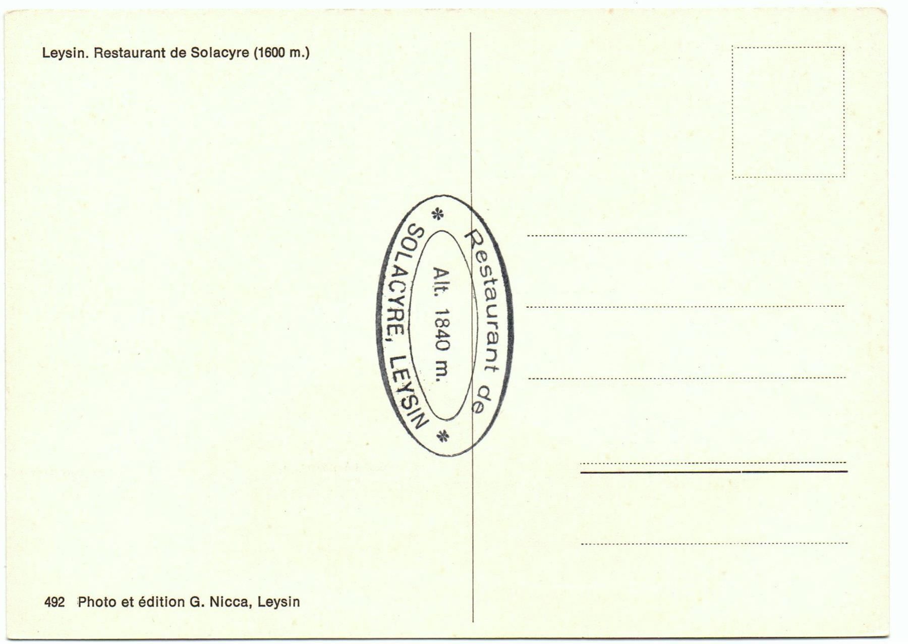 Cartoline postali: LEYSIN Restaurant de Solacyre - Skilift – Nuovo (secondo la descrizione) da Jona venduto da philajona 1