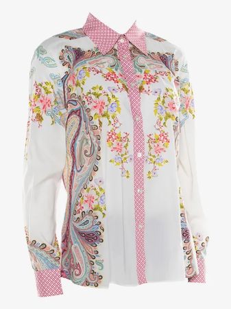 Etro Paisley Floral Button Down Shirt Hemd wie Zimmermann