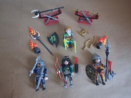 4 Playmobil Samurai Krieger mit sehr viel Zubehör.