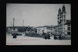 AK - Zürich Münsterbrücke und Grossmünster ungebraucht
