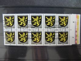DDR 1984 Stadtwappen Gera 10er block ET