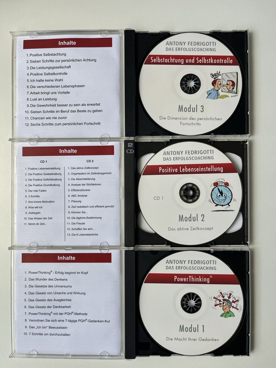 CD: Erfolg - Coaching 9 CD Antony Fedrigotti, komplett! – Usato da Lohn-Ammannsegg venduto da panywa 5
