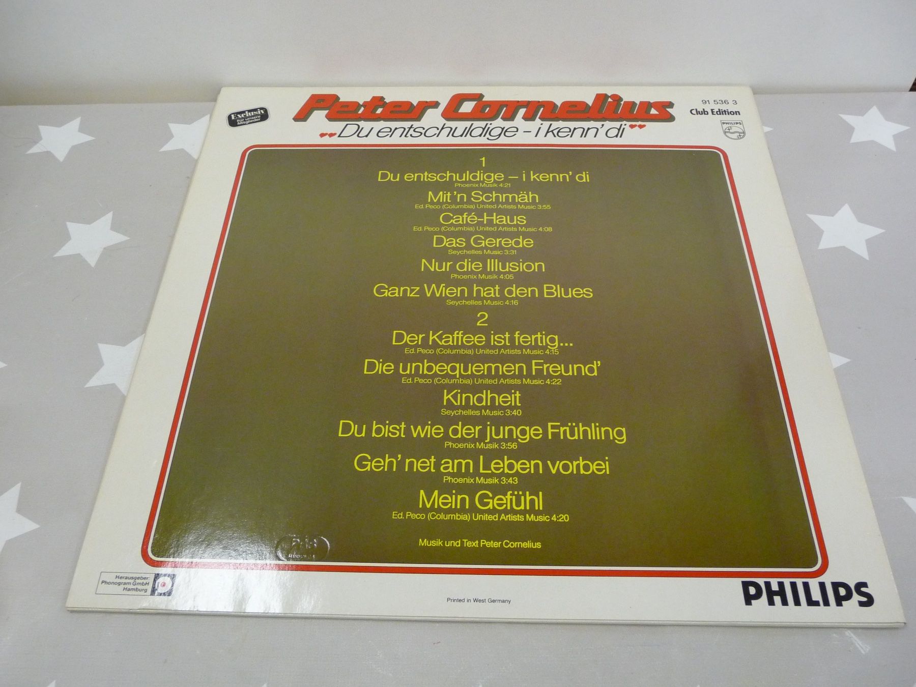 Dischi in vinile: LP: Peter Cornelius Du entschuldige - i kenn' di – Usato da Rafz venduto da Powacaddy 1