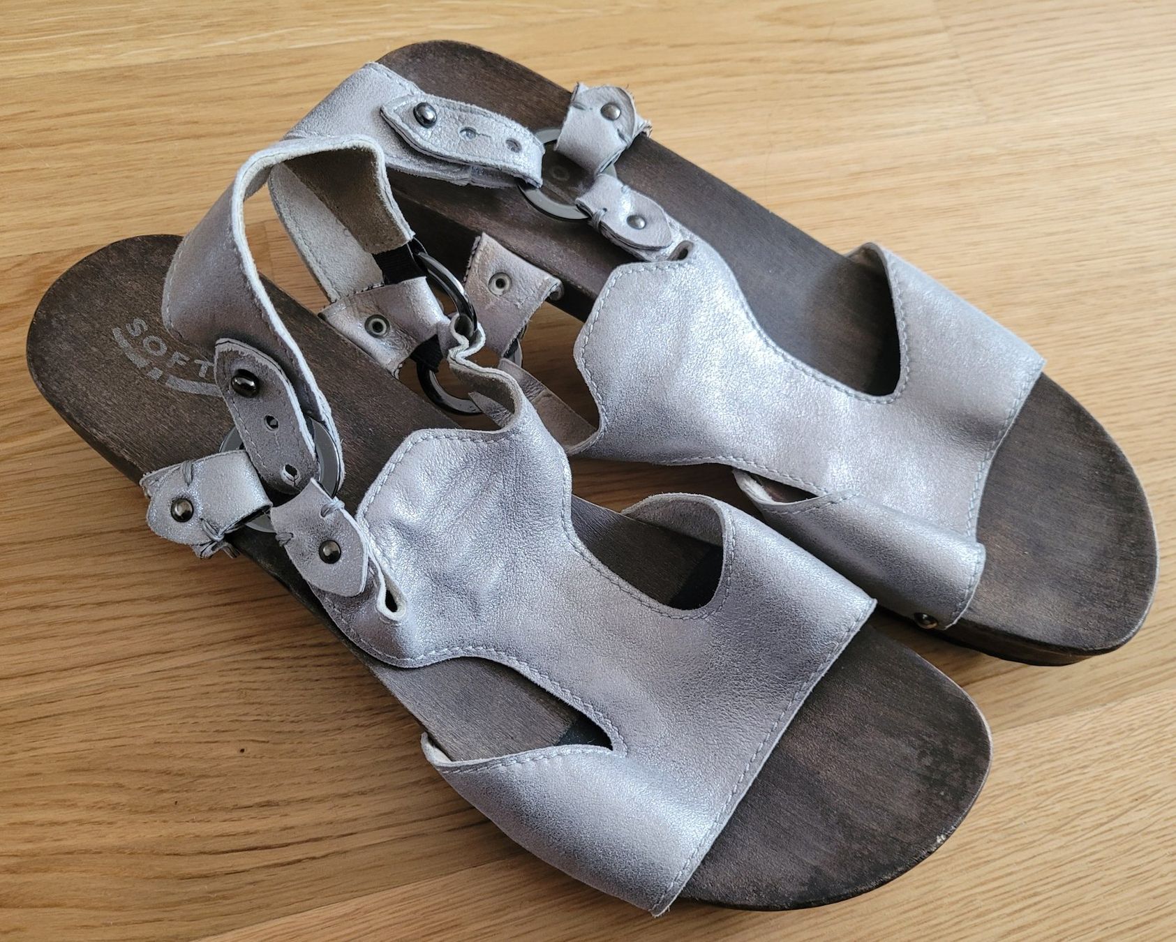 Softclox Scarpe da donna: Softclox silber Sandalen – Usato da Zürich venduto da nkem13