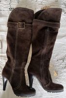 Braune Wildlederstiefel, Gr. 37