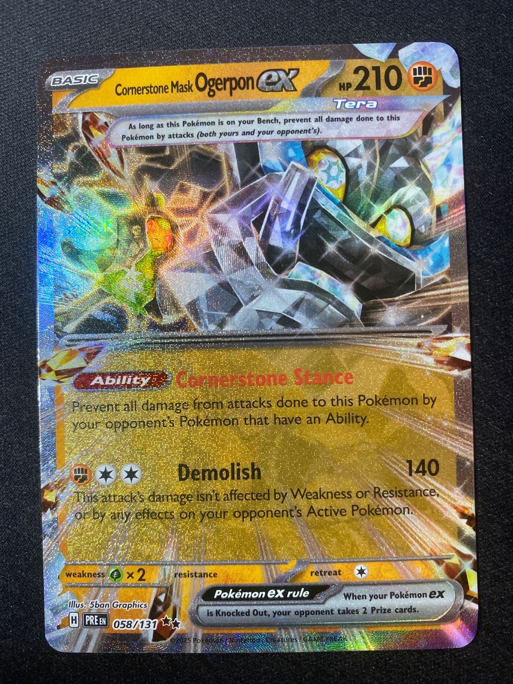 Pokémon Carte collezionabili: Cornerstone Mask Ogerpon ex 58 - Prismatic Evolutions - EN – Nuovo (secondo la descrizione) da Hausen AG venduto da Shrade
