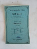 RUSWIL 1916 Topographischer Atlas Schweiz 1x25'000