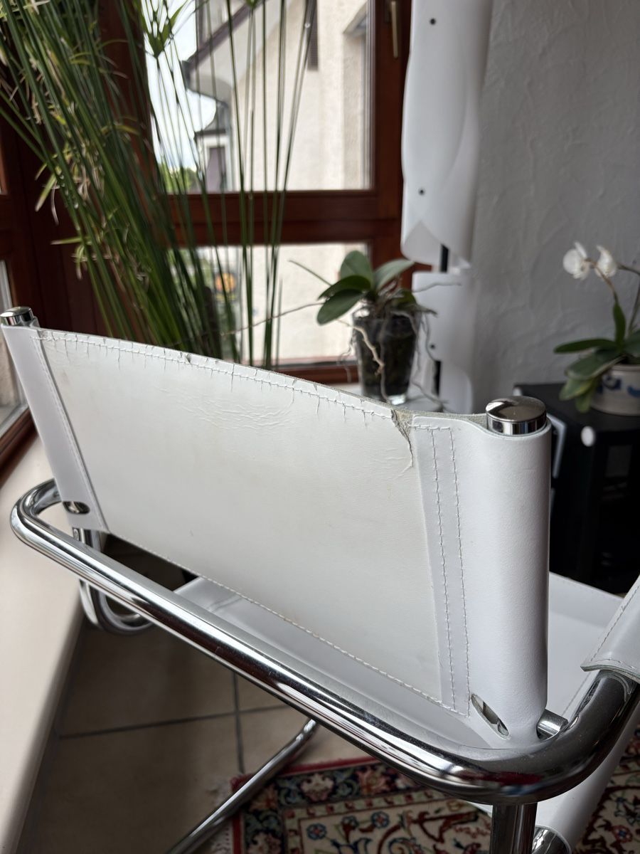 Sedie: Freischwinger Leder Weiss – Usato da Wallisellen venduto da paintbrush 5