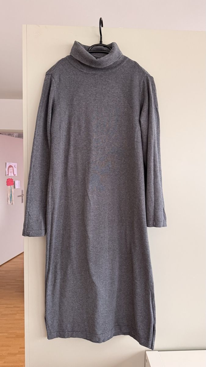 Robes: OBJECT Rollkragen-Strickkleid Grau Größe L  – D'occasion à Winterthur par -BeHappy24- 6