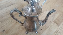 2 Kaffe  Teekrüge Versilbert