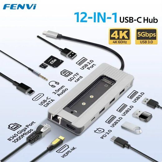 fenvi-station-d-accueil-hub-12-en-1-type-c-m-2-ssd-neu-gem-ss