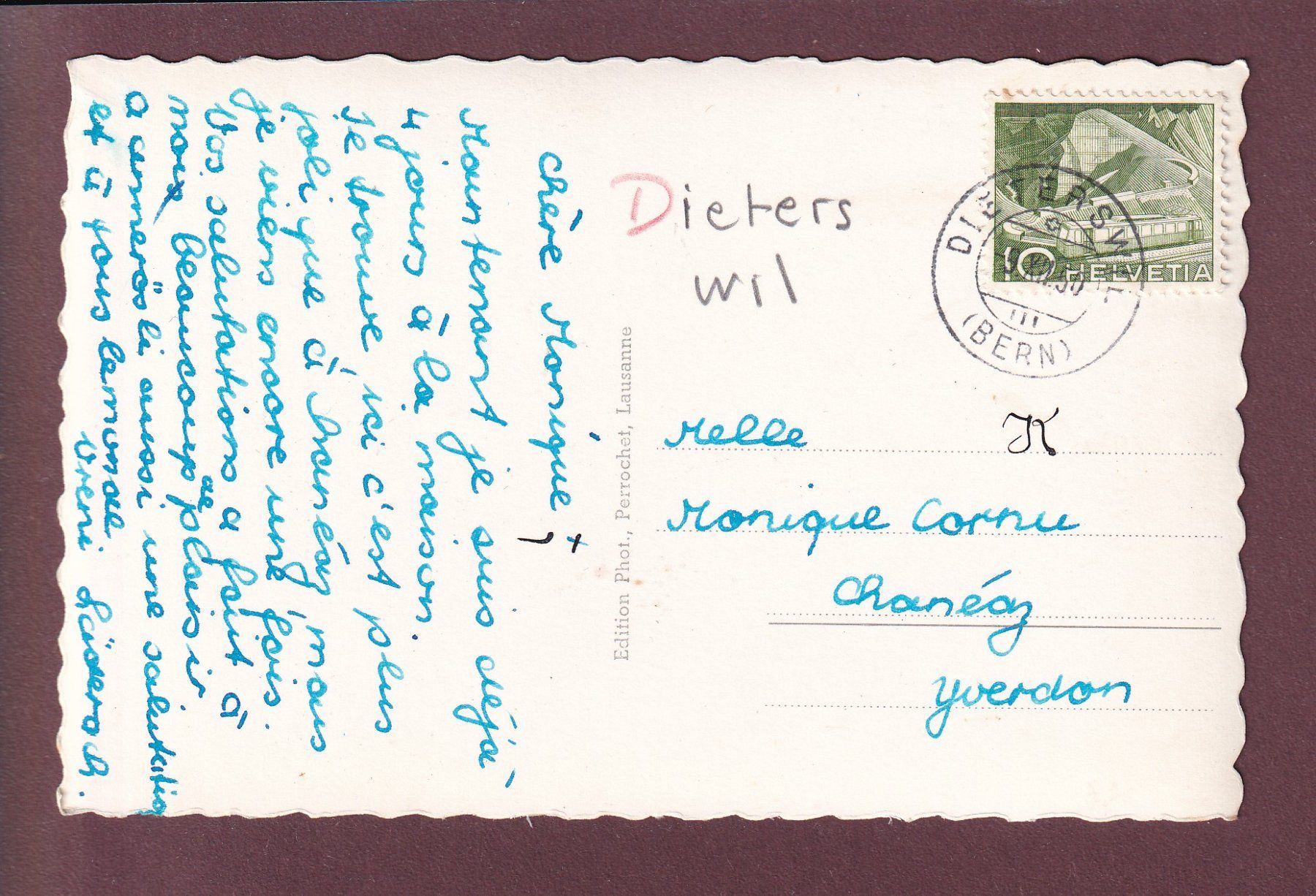 Cartoline postali: BERN - Bärengraben - 1950 – Usato da Pully venduto da nicecards 1