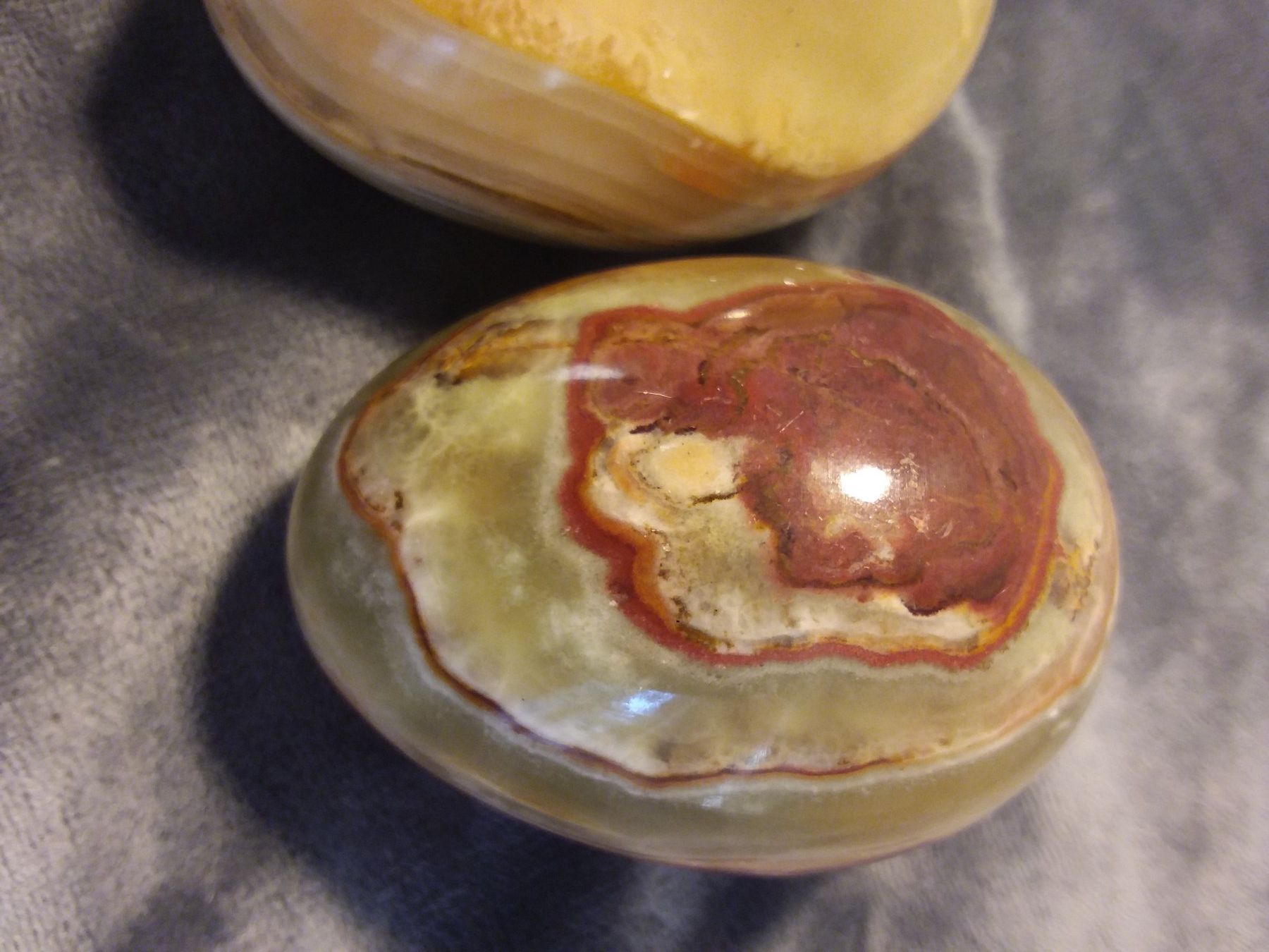 Minerali & Pietre curative: 3 handpolierte Onyx Marmor Steine – Usato da Zürich venduto da SciTec 9