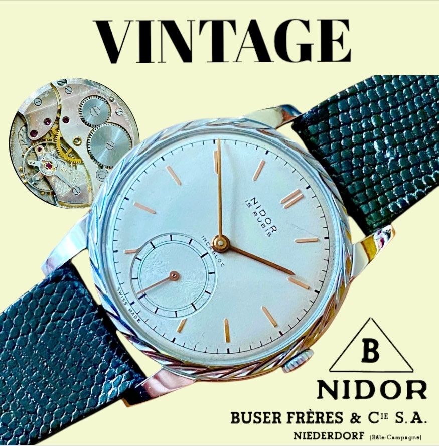 Swiss Orologi: Nidor Swiss Vintage Uhr – Usato da lyss venduto da Uhrenparadies
