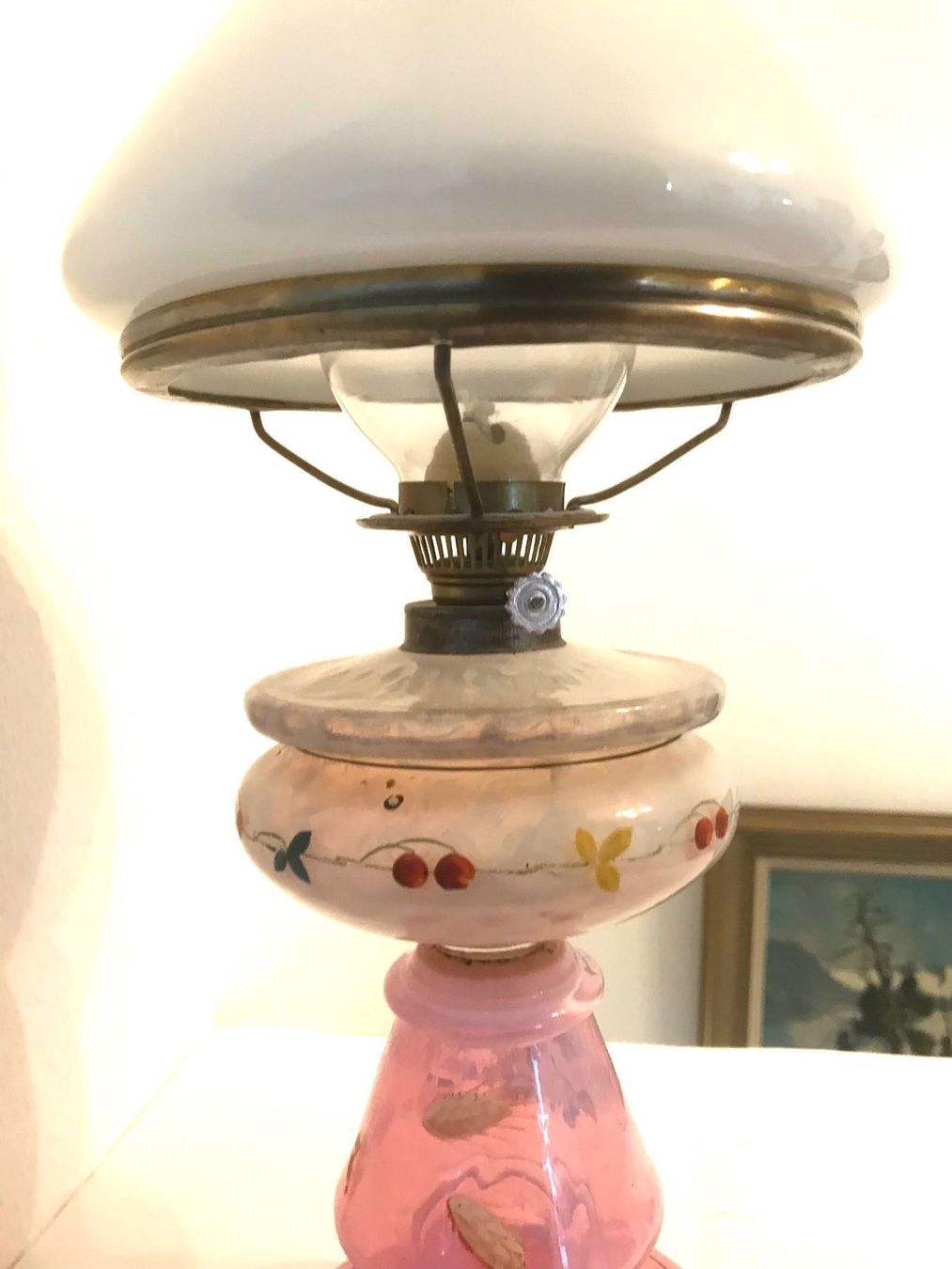 Lampade: Wunderbare Petroleumlampe , antik. – Usato da Füllinsdorf venduto da unda2 2