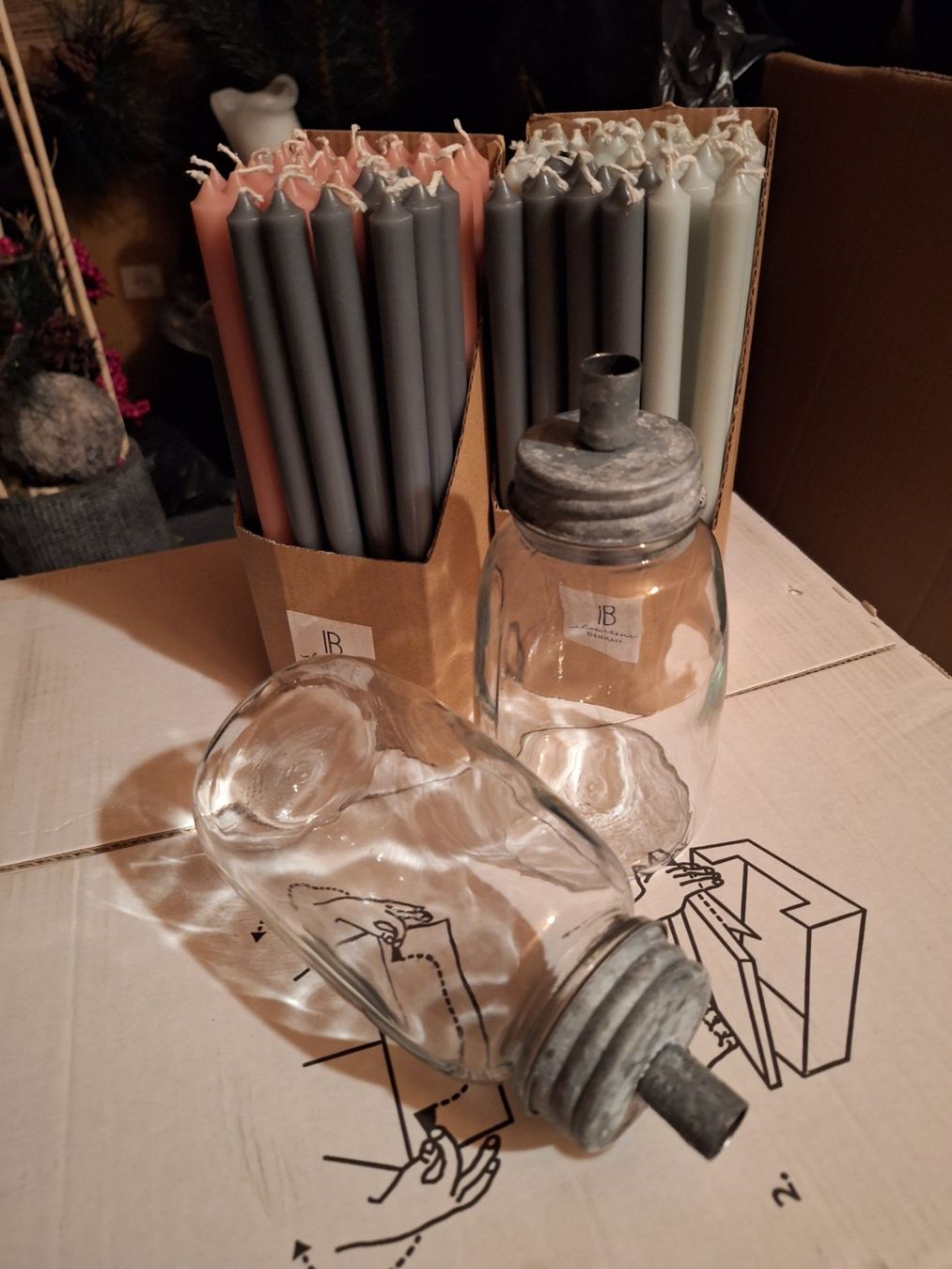 IB Laursen Portacandele: Kerzenhalter Glas mit dünne Kerzen – Usato da Zermatt venduto da Labsal01 1