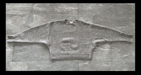 🩶Damen Pullover|H&M|grau|Gr. S M 36 38|mit Alpaka|oversized