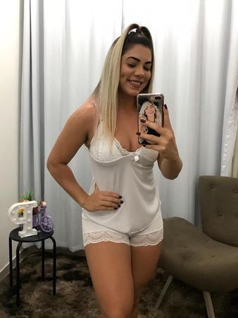 Pyjama Court Femme à Bretelles avec Dentel , Blanc XS,