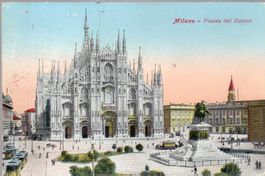 MILANO - PIAZZA DEL DUOMO NACH BERN SAUBER GESTEMPELT  1917