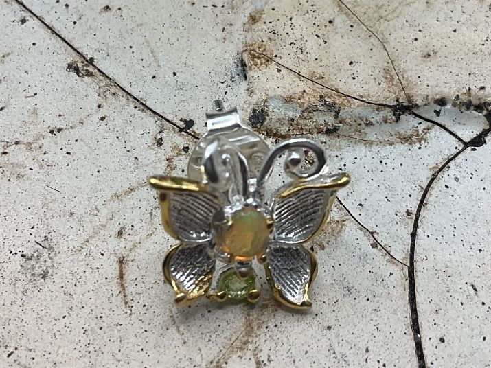 Orecchini pendenti & Orecchini a lobo: Sommerohrstecker, Sterlingsilber mit Opal – Nuovo (secondo la descrizione) da Luzern venduto da S.Kern01 2