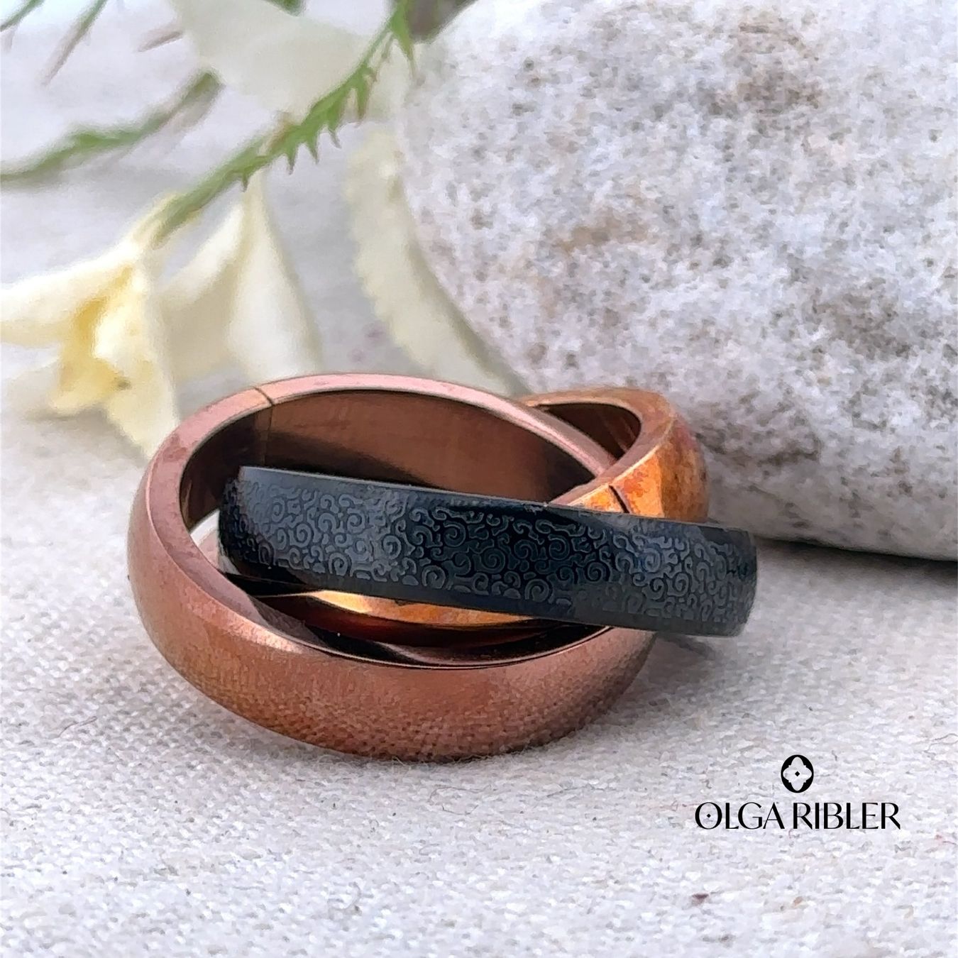 Olga Ribler Anelli: Trinity  Ring Edelstahl  Grösse 60 – Nuovo (secondo la descrizione) da Luzern venduto da Schmuckoutlet 3