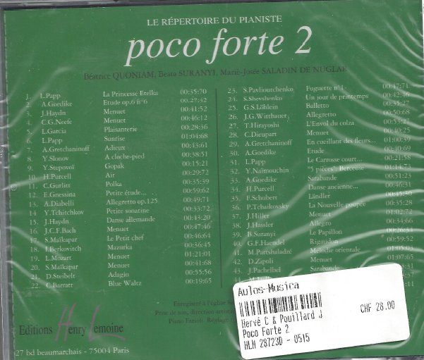 CD: Poco Forte 2 - CD de musique classique neuf! – Nuovo e nell'imballaggio originale da Courtepin venduto da Fin_dj7p 1