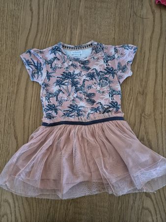 Kleid für Baby rosa gemustert mit Tüll Grösse 80 12M