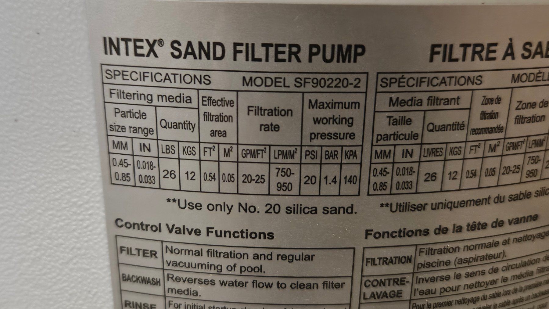Intex Accessori per Piscine: Intex SX1500 - Sandfilterpumpe – Nuovo (secondo la descrizione) da Wohlen AG venduto da Flyaboveall 3