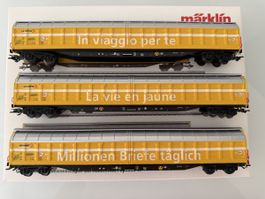 Märkin 48059 Schiebewandwagen-Set der Post 3-teilig